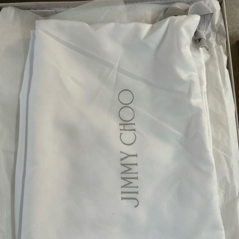 Jimmy Choo "Alva" metallic leather sandals 4.75 in / 120 mm stiletto heel - Picture 7 of 8